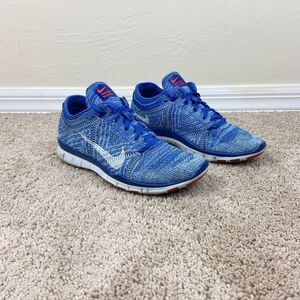 Nike Free TR Flyknit Running Shoes - Racer Blue